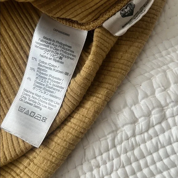 Madewell Mustard Button-Down Ribbed Shirt - Picture 5 of 5